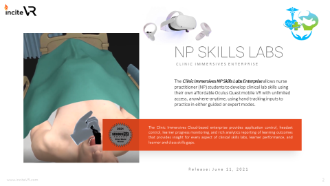 Clinic Immersives NP Skills Labs Enterprise wins a Silver Medal Award from the International Serious Play 2021
